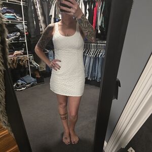 Elegant White Lace Dress
